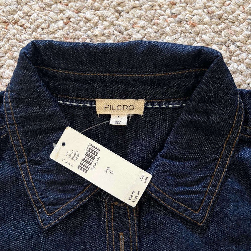 The Ozzie Ruffle-Sleeve Buttondown shirt in Indigo
Anthropologie - Picture 3 of 3